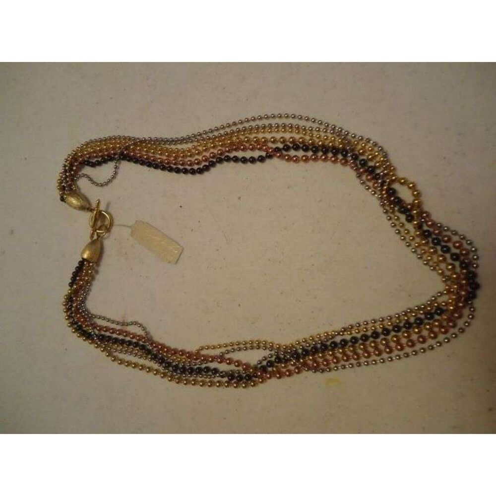 Kenneth Jay Lane Signed COUITURE COLLECTION, with a 125.00 Price tag, Multi Stra